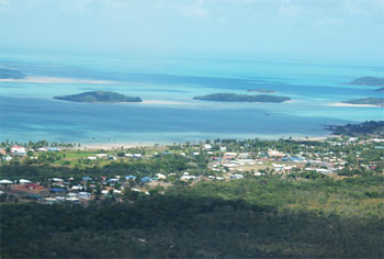 Badu Island aerial view